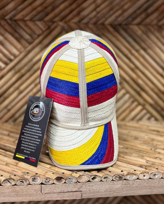 On Request - White Cap With Woven Flag