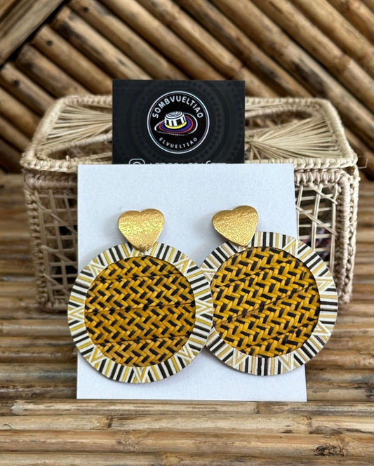 On Request - Handmade Earrings Braided in Arrow Cane Fibers